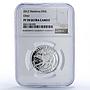 Moldova 50 lei Otter Red Book Wildlife Fauna PF70 NGC silver coin 2012