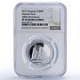 Uruguay 1000 peso National Navy Ship Clipper Seafaring PF70 NGC silver coin 2017