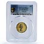 Great Britain 3 pence Elizabeth II Coinage Portcullis PR66 PCGS brass coin 1953