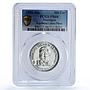 Nicaragua 500 cordobas Rigoberto Poet Literature PR66 PCGS silver coin 1980