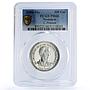 Nicaragua 500 cordobas Fonseca Revolutionary History PR66 PCGS silver coin 1980