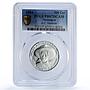 Nicaragua 500 cordobas Sandino Revolutionary History PR67 PCGS silver coin 1984