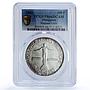 Philippines 100 piso University 75th Anniversary PR66 PCGS silver coin 1983