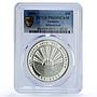 Jamaica 50 dollars Millennium KM-184 PR69 PCGS silver coin 2000