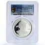 Swaziland 10 emalangeni Sobhuza II Birth Heron Bird PR65 PCGS silver coin 1975