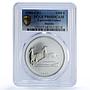 Equatorial Guinea 2000 ekuele Impalas Wildlife Fauna PR68 PCGS silver coin 1980