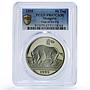 Mongolia 50 togrog Pig Boar Year Lunar Calendar PR67 PCGS CuNi coin 1995