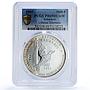 Saharawi 5000 pesetas Freedom Sovereignty Peace Dove Bird PR69 PCGS Ag coin 1997