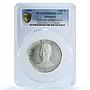 Indonesia 1000 rupiah General Sudirman Independence PR61 PCGS silver coin 1970