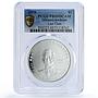 Ocussi-Ambeno 1 dollar Lien Chan Taiwan Politics PR69 PCGS silver coin 1996