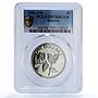 Bahamas 1 dollar Republic Coinage Bougainvillea Flower PR70 PCGS CuNi coin 1985