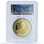 Malawi 10 kwacha Chen Shui-bian Vice President PL65 PCGS silv. bronze coin 2004