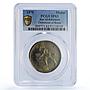 Ras al-Khaimah Centennial Rome Bersagliere History SP63 PCGS brass medal 1970