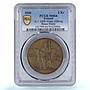 Iceland 2 kronur Althing 1000th Anniversary X#M1 MS64 PCGS bronze coin 1930