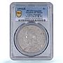 China 1 dollar Yuan Shih Kai Fat Man 6 Characters AU PCGS silver coin 1914