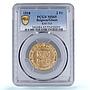 Belgium Ghent 2 franken German Occupation Coinage KM-Tn5 MS65 PCGS coin 1918