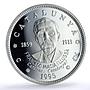 Spain Catalonia 25 ecu Francesc Macia Llussa History proof silver coin 1995