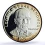 Senegal 150 francs Eurafrique Program Senghor Bird proof silver coin 1975