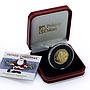 Gibraltar 50 pence Father Christmas Dog Cat Cartoons proof gold coin 2019