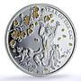 Togo 1000 francs Cat Year Lunar Chinese Calendar Gilt proof silver coin 2011