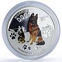 Tuvalu 1 dollar German Shepard Working Dogs Color proof silver coin 2011