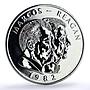 Philippines 25 piso Marcos Reagan Visit History Politics silver coin 1982