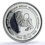 Sri Lanka 1000 rupees Independence 50th Anniversay Lion proof silver coin 1998
