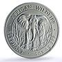 Somalia 1000 shillings Elephant African Wildlife Fauna silver coin 2004