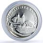 Moldova 50 lei Saharna Monastery Church Religion Architecture silver coin 2000