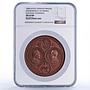Germany Prussia Cologne Cathedral History Architecture MS64 NGC BN medal 1880