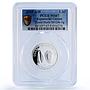 Equatorial Guinea 1500 CFA Cowry Shells IDAC 1 Africa MS67 PCGS silver coin 2005