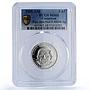 Cameroon 4500 CFA John Paul II IDAC 3 Africa Elephant MS68 PCGS silver coin 2005