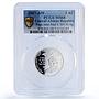 C. African Republic 4500 CFA John Paul II IDAC 3 Africa MS68 PCGS AG coin 2007