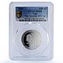 Togo 150000 francs Pres. Eyadema 100 Africa Elephant MS68 PCGS silver coin 2003