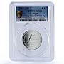 Niger 6000 francs Stop Malaria IDAO 4 Africa Elephant MS66 PCGS silver coin 2005