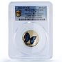 Costa Rica 50 colones Menelaus Blue Morpho Butterfly Fauna PR67 PCGS coin 2023