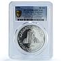 UAE 50 dirhams Abu Dhabi Chamber Commerce Industry PR68 PCGS silver coin 1999