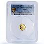 Nepal 1/25 oz asarfi Lord Buddha Buddhism Religion PR69 PCGS gold coin 1998