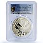 South Africa 20 cents Maloti Drakensberg Vulture Bird PR70 PCGS silver coin 2009