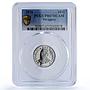 Paraguay 10 guaranies Republic Coinage Cow Head PR67 PCGS NiSteel coin 1976