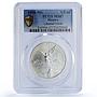 Mexico 1/2 onza Libertad Angel of Independence MS67 PCGS silver coin 1998