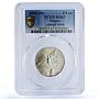Mexico 1/4 onza Libertad Angel of Independence MS67 PCGS silver coin 2000