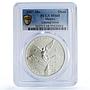 Mexico 1 onza Libertad Angel of Independence MS68 PCGS silver coin 1997