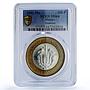 Mexico 100 pesos Estado Veracruz State Federation MS64 PCGS bimetal coin 2003