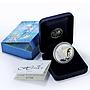 Australia 1 dollar Husky Dog Antarctic Territory Color proof silver coin 2010