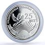 Transnistria 20 roubles Independence PMR Doves Birds History silver coin 2015