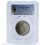 Mexico 1 peso Republic Morelos Pavon Error Uncentered MS63 PCGS CuNi coin 1982