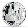 Mexico Cathedral Christmas Jesus Religion Architecture 5 oz silver medal 1986