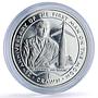 Gibraltar 1 crown Man Moon Wernher Braun Rocket Space Science silver coin 1994