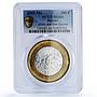 Mexico 100 pesos Don Quijote Cervantes Literature MS64 PCGS bimetal coin 2005